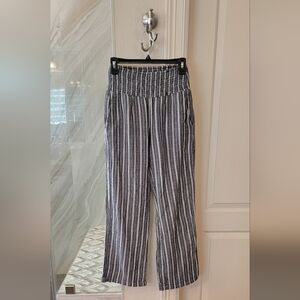 Billabong Striped Black and White Gauze Pants. Medium